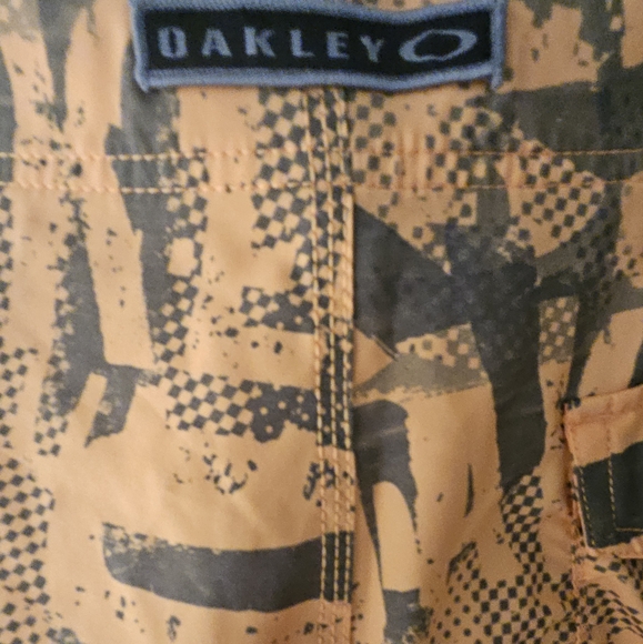 Oakley Graphic Orange and Gray Swim Shorts Size 34 - Picture 5 of 10